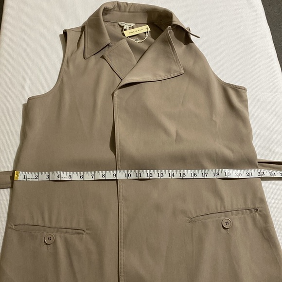 NWT Max Studio Women’s Sleeveless Belted Long Vest Cobblestone Beige Neutral L - Picture 11 of 12